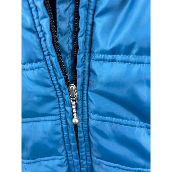 L.L.Bean Women’s Blue Quilted Fleece-Lined Puffer Jacket | Misses M | Warm Zip - Picture 4 of 13